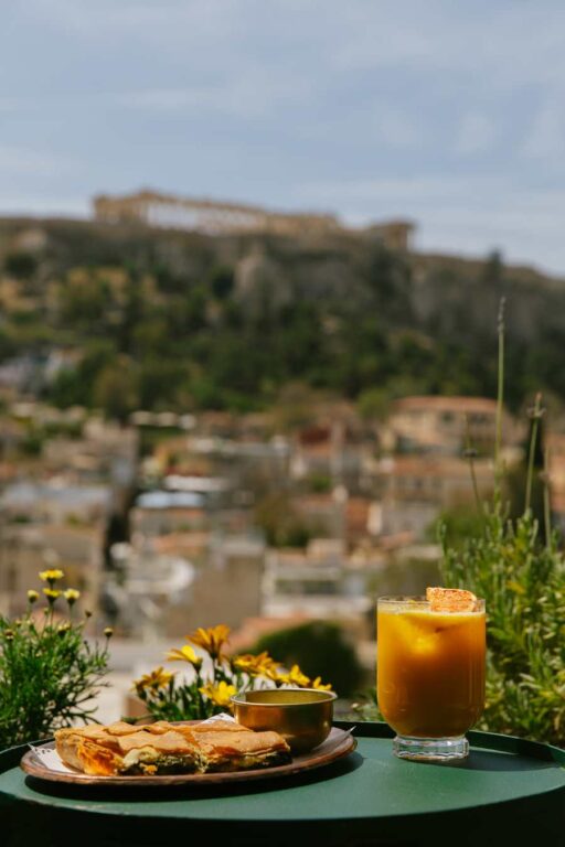 Brunch with Acropolis view at Athinaiki Taratsa rooftop