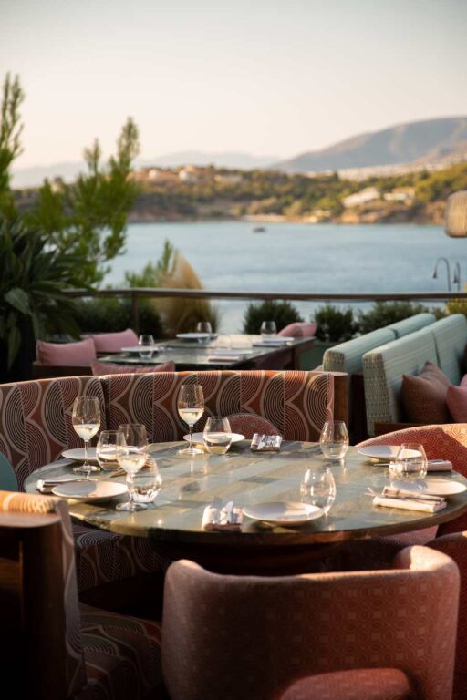brunch at Beefbar Athens with sea view