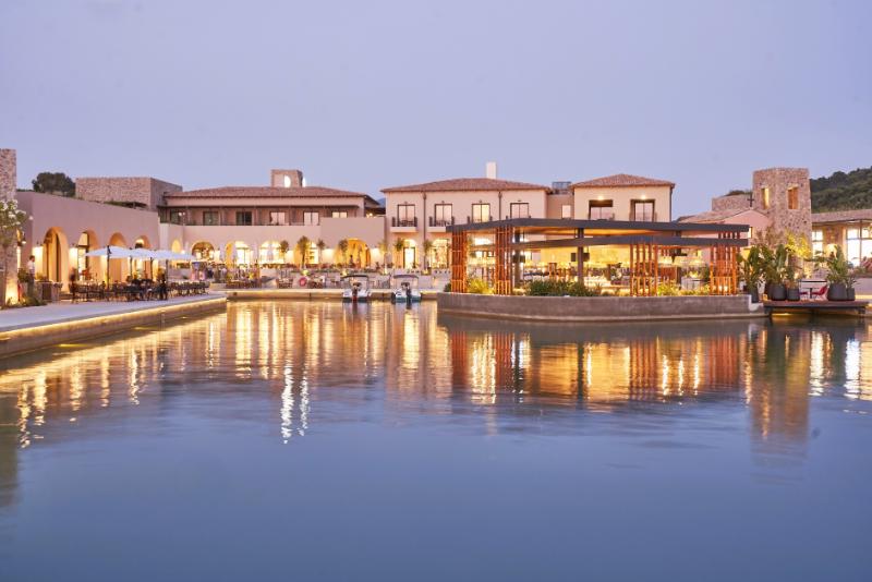 Navarino Agora dining and gathering space at Costa Navarino during the 2026 season