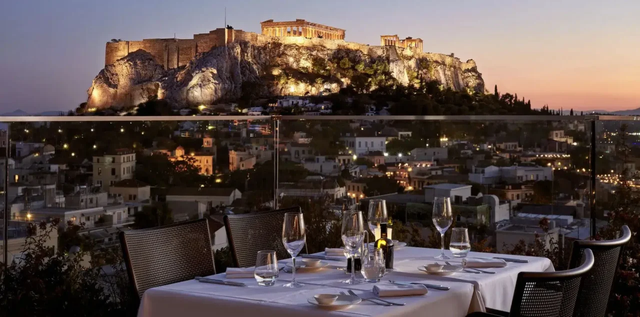 Rooftop pool with panoramic Athens views at Electra Metropolis Hotel