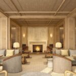 Interior lobby of The Park Gstaad hotel, showcasing the historic alpine architecture ahead of its transformation into a Four Seasons property
