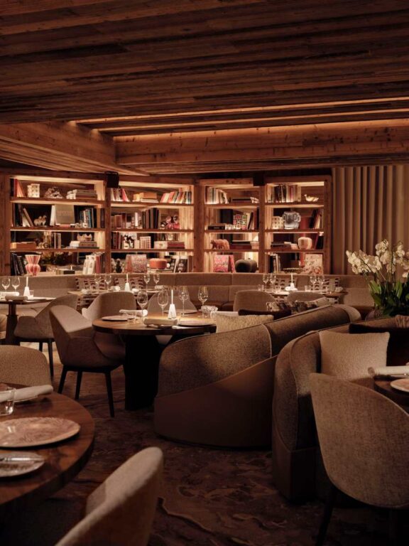 SALTO restaurant at Rosewood Courchevel serving elevated Alpine cuisine in a contemporary setting