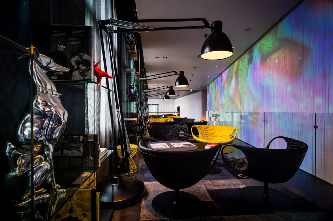 D*Face pop art installation inside art’otel London Hoxton hotel in Shoreditch London