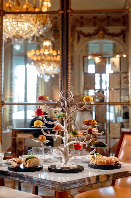 Cedric Grolet afternoon tea served at Le Meurice Paris